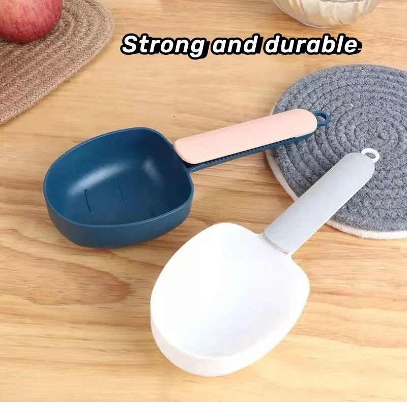 HUPLA Multipurpose Plastic Scoop with Long Handle | Lightweight Measuring & Serving Scoop for Rice, Flour, Grains, Pet Food & Household Use | 1 Pc