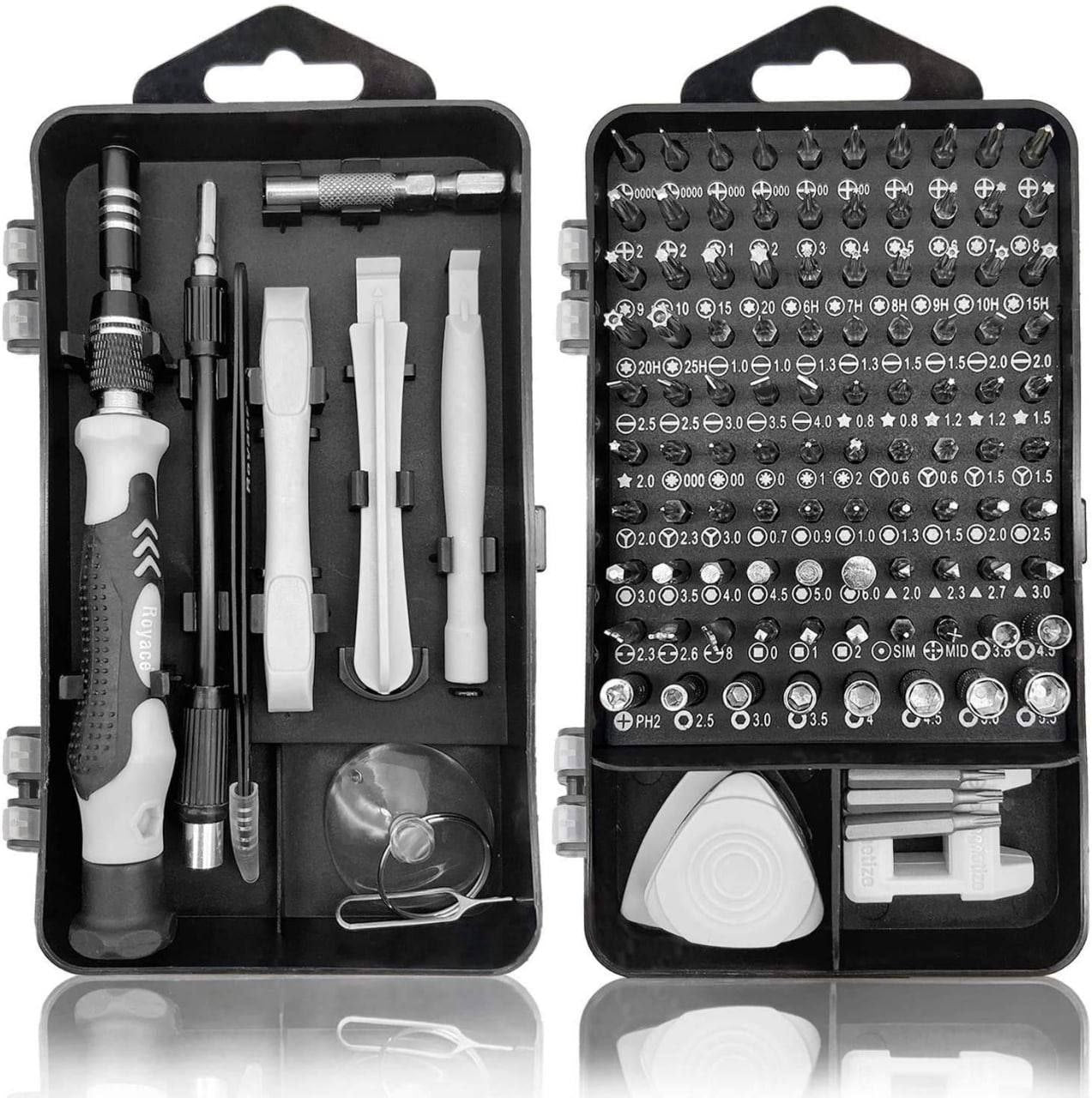 HUPLA 115-in-1 Precision Screwdriver Repair Tool Kit | Magnetic Multi-Bit Screwdriver Set for Mobile, Laptop, Computer, Watch, Camera, Gaming Console & Electronics Repair