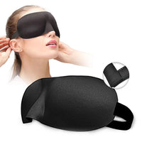 3D Contoured Blackout Sleep Eye Mask – Light Blocking Sleeping Mask with Adjustable Elastic Strap for Men & Women