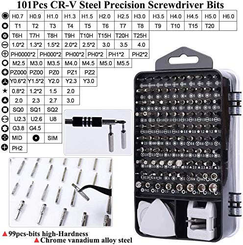 HUPLA 210-in-1 Precision Screwdriver Repair Tool Kit | Magnetic Multi-Bit Screwdriver Set for Mobile, Laptop, Computer, Watch, Camera, Gaming Console & Electronics Repair