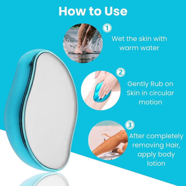 Manual Hair Remover for Women – Gentle Body Hair Removal & Exfoliating Tool, Reusable Skin Smoothing Hair Eraser