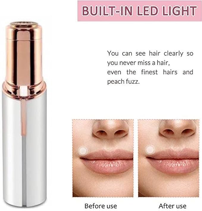 Flawless Precision Facial Hair Remover – Portable Lipstick Design for Women