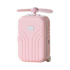 Mini Travel Mirror in Suitcase Design – Cute Portable Folding Makeup Mirror with Propeller Handle for Girls & Women