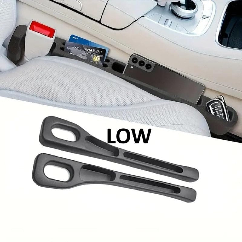 HUPLA Car Seat Gap Filler Organizer Set (4 PCS) – Universal Side Seat Storage Pocket, Anti-Drop Car Gap Organizer for Phone, Keys, Cards & Coins