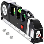 HUPLA 4-in-1 Multipurpose Laser Level Tool | Laser Line, Bubble Level, Measuring Tape & Ruler for Home, DIY & Installation