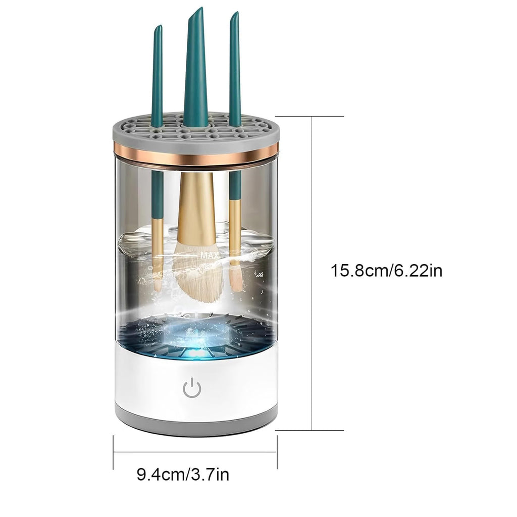 Electric Makeup Brush Cleaner & Washer – Automatic Cosmetic Brush Cleaning Machine with Water Cleaning Bowl