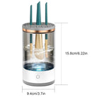 Electric Makeup Brush Cleaner & Washer – Automatic Cosmetic Brush Cleaning Machine with Water Cleaning Bowl