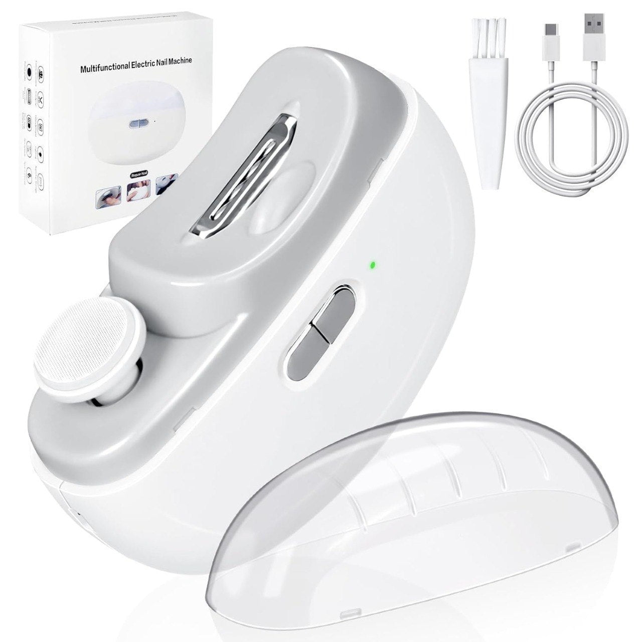 Rechargeable Electric Nail Clipper | Automatic Nail Trimmer & Polisher with LED Light | USB Charging Rechargeable Electric Nail Clipper with Automatic Nail Trimmer & Polisher | USB Charging
