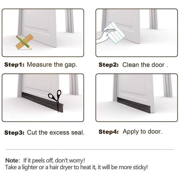 HUPLA Self-Adhesive Door Bottom Sealing Strip | Multi-Layer Hollow Door Gap Seal for Dust, Draft & Insect Protection | Flexible Brown Door Weather Stripping