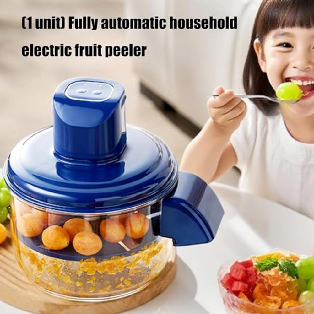 HUPLA Manual Fruit & Vegetable Chopper with Transparent Container | Hand-Operated Food Cutter for Grapes, Cherry Tomatoes & Small Vegetables | Compact Kitchen Gadget – Blue