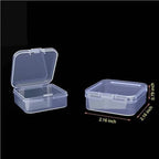 HUPLA Transparent Mini Plastic Storage Box 6 PCS with Hinged Lid | Small Multipurpose Organizer Container for Jewellery, Beads, Screws, Crafts & Small Accessories | 1 Pc