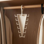 HUPLA 12-Hook Multipurpose Wardrobe Organizer Hanger | Space-Saving Closet Storage Rack for Belts, Ties, Scarves & Accessories | Beige – 1 Pc