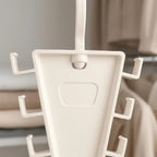 HUPLA 12-Hook Multipurpose Wardrobe Organizer Hanger | Space-Saving Closet Storage Rack for Belts, Ties, Scarves & Accessories | Beige – 1 Pc
