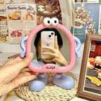 Cute Cartoon Standing Table Mirror for Kids & Girls – Portable Desktop Makeup & Dressing Mirror with Fun Character Design