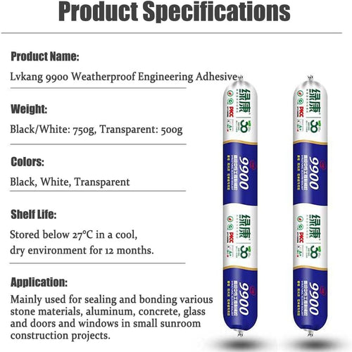 9900 High-Strength Construction Adhesive Sealant | Heavy Duty Multipurpose Glue