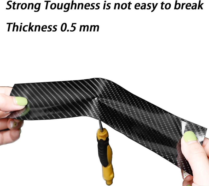 HUPLA Car Door Sill Protector – Carbon Fibre Style Anti-Scratch Guard Strip