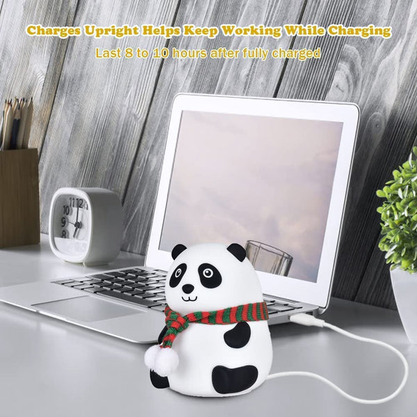 HUPLA Cute Panda LED Night Lamp | Soft Warm Bedside Night Light for Kids Room, Bedroom & Nursery