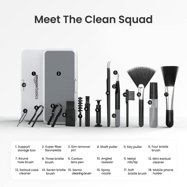 12-in-1 Multi-Function Electronics Cleaning Kit | Keyboard, Earbuds & Laptop Cleaning Tool Set 12-in-1 Electronics Cleaning Kit | Keyboard, Laptop & Earbuds Cleaning Tool Set