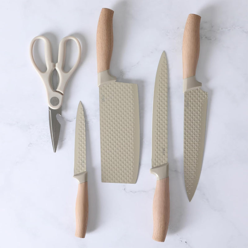 Kitchen Knife 5 IN 1 & Cutlery Holder Stand – Multipurpose Countertop Organizer