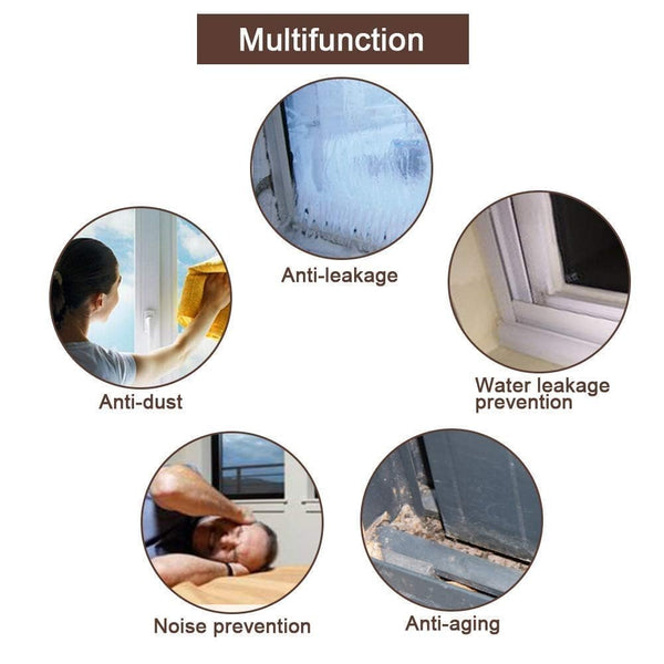 HUPLA 3 Meter Self-Adhesive Door & Window Sealing Strip | D-Type Weather Stripping Tape for Gap Sealing, Dust & Draft Protection – Brown