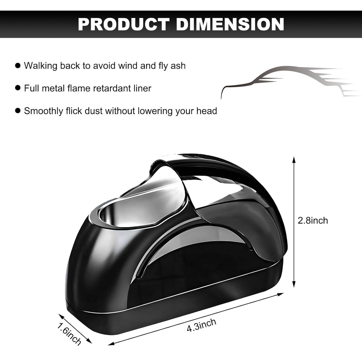 HUPLA Car Mini Ashtray – Portable Cup-Style Ashtray for Car Interior