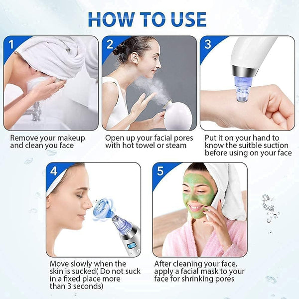 4-in-1 Electric Blackhead Remover – Pore Vacuum Cleaner & Acne Suction Tool