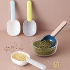 HUPLA Multipurpose Plastic Scoop with Long Handle | Lightweight Measuring & Serving Scoop for Rice, Flour, Grains, Pet Food & Household Use | 1 Pc