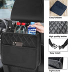 Car Seat Side Organizer & Storage Bag with Bottle Holder and Mobile Pocket