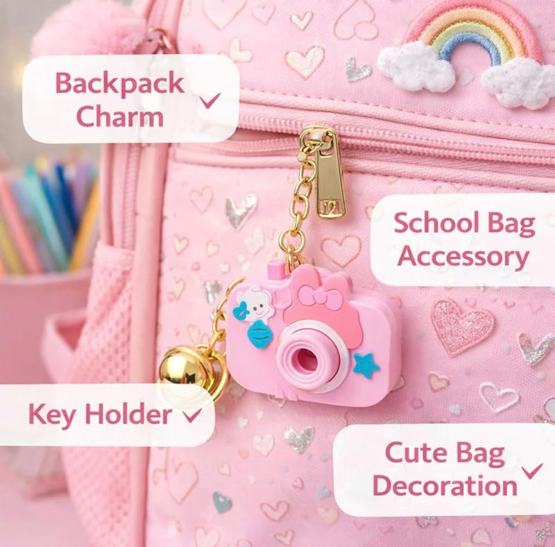 Mini Unicorn Rainbow Projection Camera Keychain – Interactive Light-Up Toy & Bag Charm