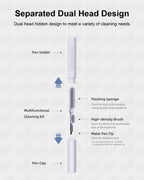 HUPLA 3-in-1 Earbuds Cleaning Pen | Multifunction Cleaner Kit for Earphones & Charging Cases