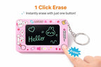 Mini LCD Writing Tablet Keychain – Reusable Digital Slate & Bag Charm (Pink Rabbit)