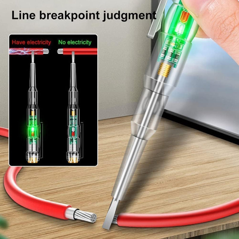 HUPLA Electric Voltage Tester Pen | Multifunction Electrical Line Tester with Screwdriver Tip & LED Indicator