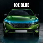 Car Front Grille LED Light Bar – Stylish Blue Illuminated DRL Strip for Automotive Exterior Styling
