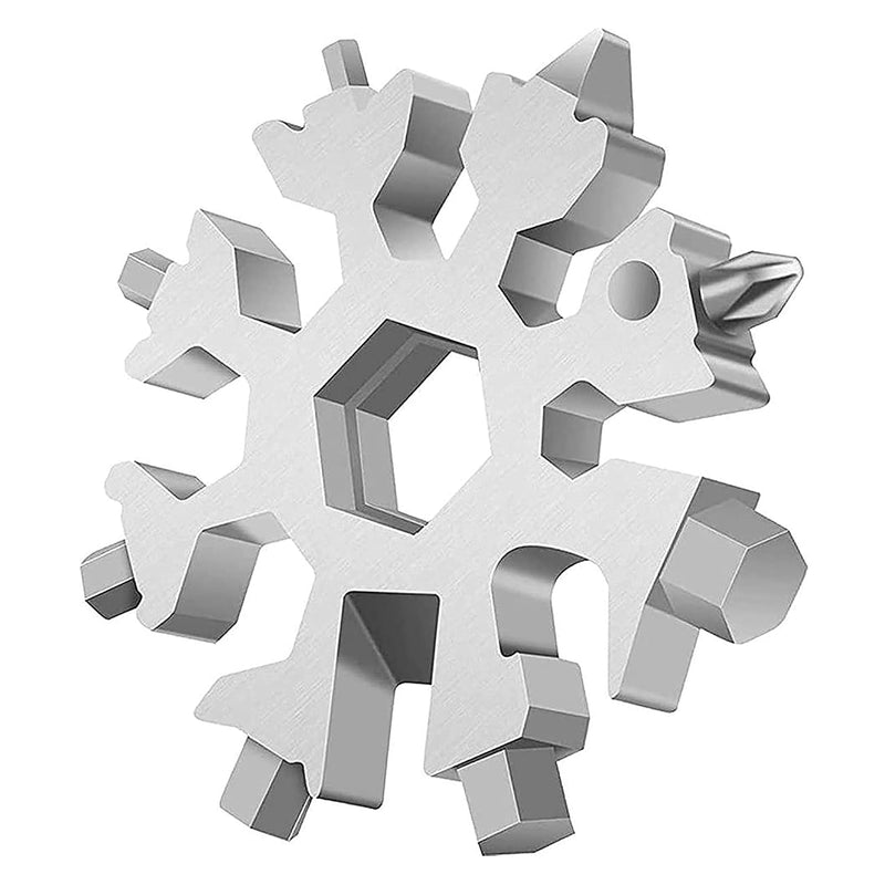 HUPLA Snowflake Multi-Tool Keychain | Compact Multipurpose Pocket Tool with Wrench & Screwdriver Functions