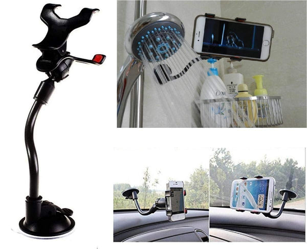 360° Adjustable Car Mobile Holder with Flexible Long Arm – Windshield & Dashboard Phone Mount for Hands-Free Navigation