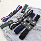 No-Sew Jeans Waist Adjuster Belt – Adjustable Elastic Waistband Extender for Jeans, Pants & Trousers
