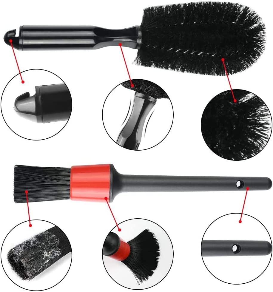 16-Piece Car Detailing Brush & Cleaning Kit – Interior & Exterior Care Set