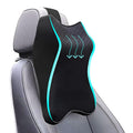 HUPLA Ergonomic Car Neck & Upper Back Support Cushion | Contoured Memory Foam-Style Headrest Pillow for Driving Comfort – Black