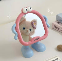 Cute Cartoon Standing Table Mirror for Kids & Girls – Portable Desktop Makeup & Dressing Mirror with Fun Character Design