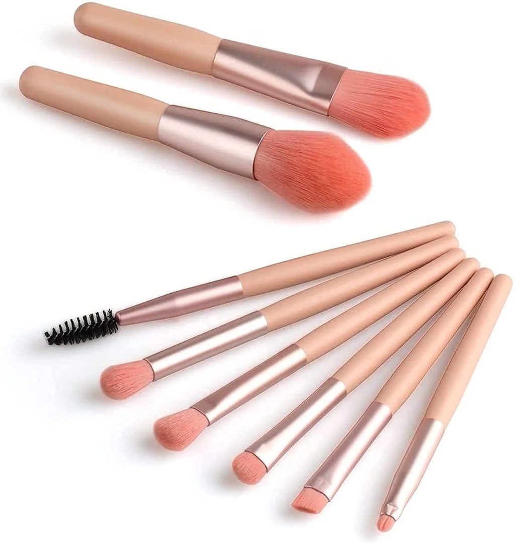 8-Piece Makeup Brush Set for Women – Professional Face, Eye & Brow Makeup Brushes with Soft Bristles