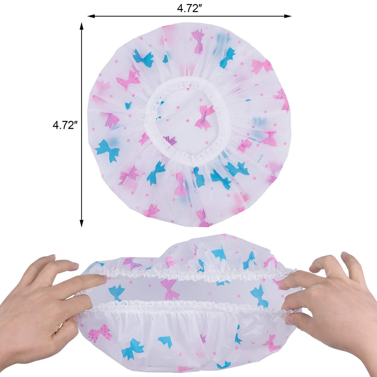 Reusable Shower Cap for Women – Waterproof Elastic Hair Cover for Shower, Cooking, Cleaning, Spa & Makeup