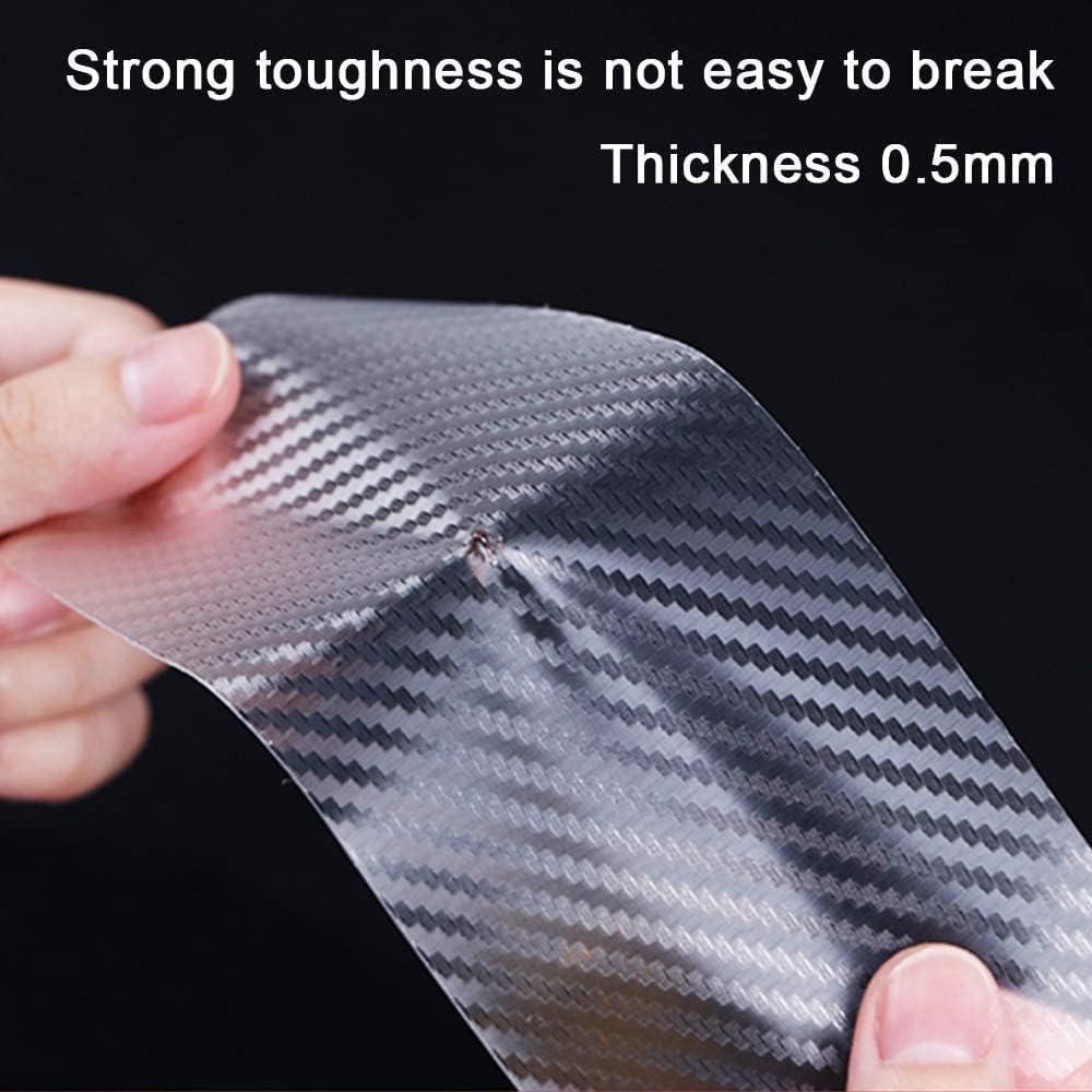 HUPLA Car Door Sill Protector – Carbon Fibre Style Anti-Scratch Guard Strip