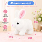HUPLA Walking & Talking Rabbit Toy | Interactive White Bunny Soft Toy with Walking Movement, Bunny Sounds, Moving Ears & Nose | Battery Operated Plush Animal Toy for Kids – 1 Pc