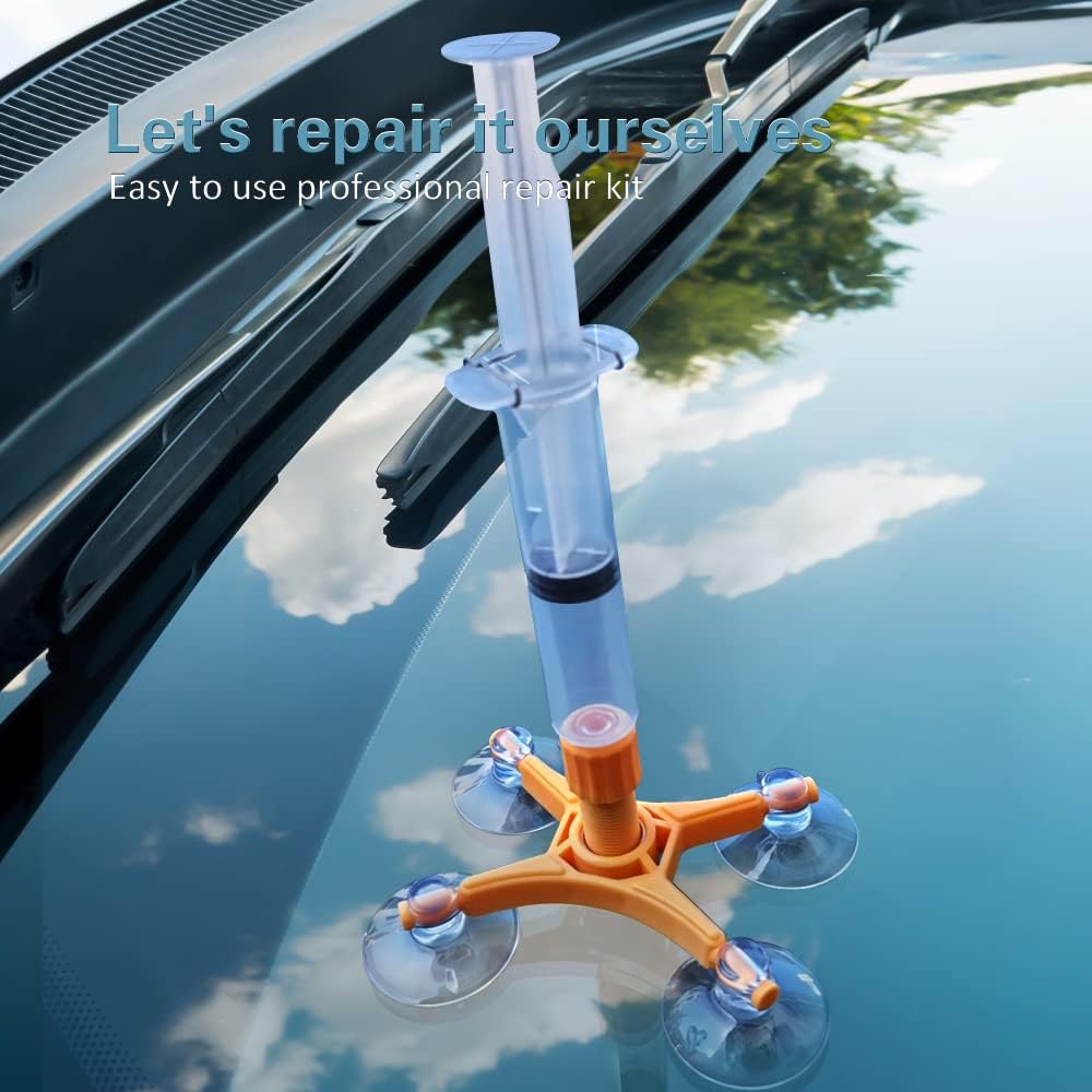 DIY Windshield Crack & Chip Repair Kit – Car Glass Repair Resin Tool Set for Minor Windshield Damage