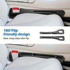 HUPLA Car Seat Gap Filler Organizer Set (4 PCS) – Universal Side Seat Storage Pocket, Anti-Drop Car Gap Organizer for Phone, Keys, Cards & Coins