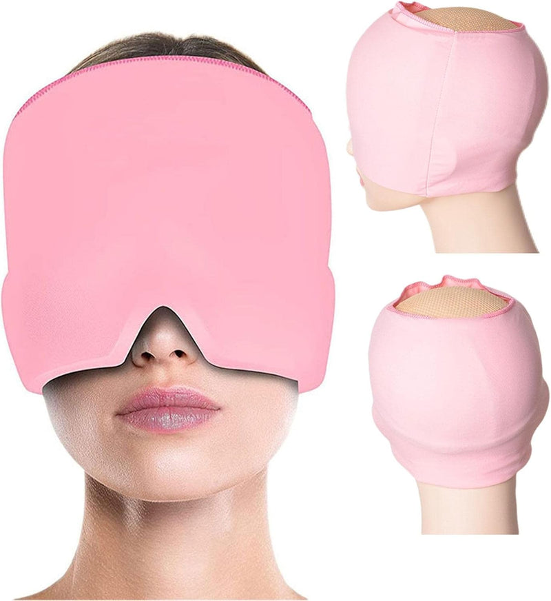 Cooling Headache Relief Cap – Stretchable Reusable Cold Therapy Head Wrap for Relaxation, Rest & Eye Comfort