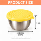 HUPLA Stainless Steel Food Storage Bowl with Lid | Reusable Round Kitchen Container for Snacks, Fruits, Dry Fruits & Leftovers | Colourful Lid Options