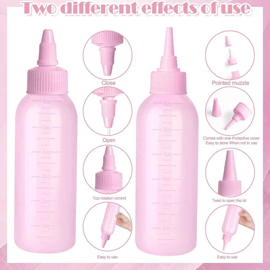Hair Oil Applicator Bottle with Comb Nozzle – 17cm Scalp Massager & Hair Dye Applicator Bottle for Easy Hair Care