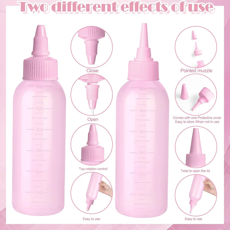 Hair Oil Applicator Bottle with Comb Nozzle – 17cm Scalp Massager & Hair Dye Applicator Bottle for Easy Hair Care