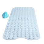 HUPLA Anti-Slip Bathroom Mat 100 × 40 cm | PVC Shower Mat with Suction Cups & Drainage Holes | Non-Slip Bath Mat for Bathroom, Shower & Bathtub – Blue